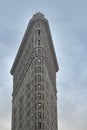 New York City, NY, USA. August 15, 2014: Flat Iron building facade. One of the first skyscrapers ever built Royalty Free Stock Photo