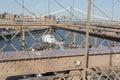 New York City, NY, USA 2.09.2020 - Love locks on Brooklyn Bridge Royalty Free Stock Photo