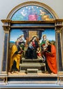 New York City The Met - Raphael - Madonna and Child Enthroned with Saints Royalty Free Stock Photo