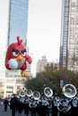 Angry Bird and a marching band at the Thanksgiving Day Parade