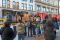 New York City, NY/USA - 11/09/2019: Protesters at an anti-Trump/Pence rally, in downtown NYC