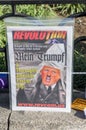 New York City, NY/USA - 11/09/2019: A sign at an anti-Trump/Pence protest, in downtown NYC