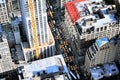 Aerial view of rush houre traffic in Manhattan New York City Royalty Free Stock Photo