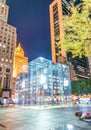 NEW YORK CITY - OCTOBER 23, 2015: Entrance to the Apple Flagship