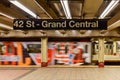 42 St - Grand Central Subway Station Royalty Free Stock Photo