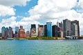 New York City panorama with Manhattan Skyline over Hudson Royalty Free Stock Photo