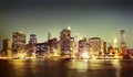 New York City Panorama Night Concept Royalty Free Stock Photo
