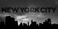 New York City Panoramic Downtown Skyline Royalty Free Stock Photo