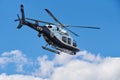 A New York City Police Bell 429 Helicopter as it takes off from a heliport in Lower Manhattan, NYC