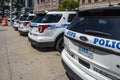 New York City Police Department (NYPD) fleets of cruiser Royalty Free Stock Photo