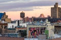 New York City Rooftops at Sunset Royalty Free Stock Photo