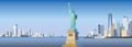 New York-city silhouette Royalty Free Stock Photo