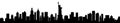 New York city silhouette - vector Royalty Free Stock Photo