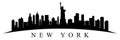 New York city silhouette - vector Royalty Free Stock Photo