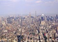 New York City skyline, aerial view, Manhattan