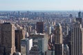 New York City skyline aerial view with skyscrapers Royalty Free Stock Photo