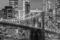 New York City skyline cityscape of Manhattan with brooklyn bridge in USA Royalty Free Stock Photo