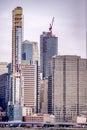 new york city skyline on a cloudy day Royalty Free Stock Photo