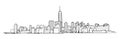 New York City Skyline Drawing Royalty Free Stock Photo