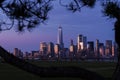 New York City skyline at dusk Royalty Free Stock Photo