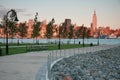 New York City Skyline at Dusk from Hoboken, NJ Royalty Free Stock Photo