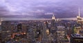 New York City skyline at dusk Royalty Free Stock Photo