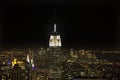 New York City Skyline Empire State Building Night Royalty Free Stock Photo