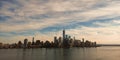 New York City skyline from Jersey over the Hudson River with the skyscrapers. Manhattan, Midtown, NYC, USA. Business Royalty Free Stock Photo