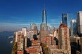 New York City skyline from Jersey over the Hudson River with the skyscrapers. Manhattan, Midtown, NYC, USA. Business Royalty Free Stock Photo