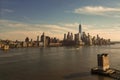 New York City skyline from Jersey over the Hudson River with the skyscrapers. Manhattan, Midtown, NYC, USA. Business Royalty Free Stock Photo