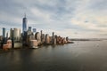 New York City skyline from Jersey over the Hudson River with the skyscrapers. Manhattan, Midtown, NYC, USA. Business Royalty Free Stock Photo