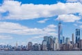 New York City Skyline in Manhattan downtown with One World Trade Center and skyscrapers on sunny day USA Royalty Free Stock Photo