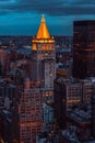 New York City Skyline of Manhattan skyscrapers at night USA Royalty Free Stock Photo