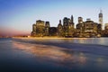 New York City skyline Manhattan and Statue of Liberty. Royalty Free Stock Photo