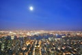 New York City Skyline at Night Royalty Free Stock Photo