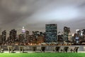 New York City skyline at Night Lights Royalty Free Stock Photo