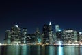 New York City skyline at Night Lights Royalty Free Stock Photo