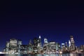 New York City skyline at Night Lights Royalty Free Stock Photo