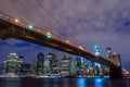 NewYork City skyline at Night, New York City, USA Royalty Free Stock Photo