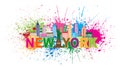 New York City Skyline Paint Splatter Illustration Royalty Free Stock Photo