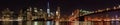New York City skyline panorama with Brooklyn Bridge Royalty Free Stock Photo