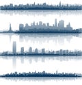 New York City skyline reflect on water Royalty Free Stock Photo