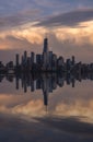 New York City skyline reflection Royalty Free Stock Photo