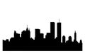 New York City skyline silhouette before 911 Royalty Free Stock Photo