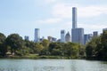 New York city skyline with skyscraper from Central Park Royalty Free Stock Photo