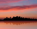 New York city Skyline sunset internet background Royalty Free Stock Photo