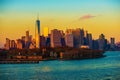 New York City Skyline Sunset Royalty Free Stock Photo