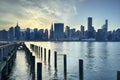 New York City Skyline Sunset Royalty Free Stock Photo