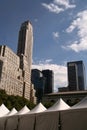 New York City Skyline with Tent Royalty Free Stock Photo