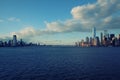 New York City skyline view from water